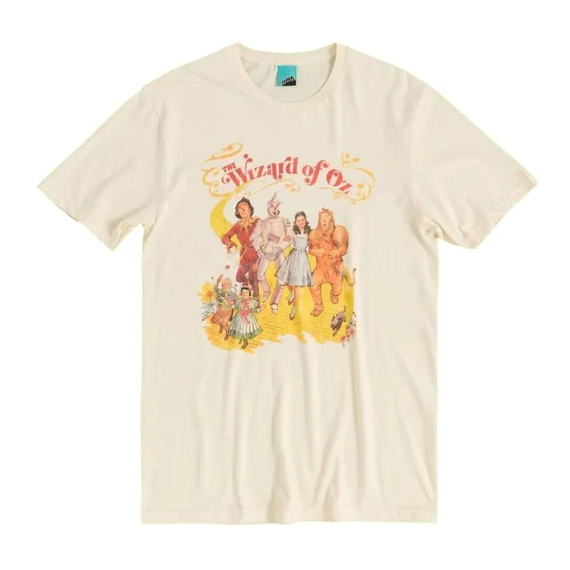 Image of The Wizard of Oz Mens 1939 Movie T-Shirt in Beige Size: Medium Beige Male M