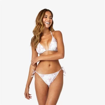 Image of Jack Wills Eco Triangle Tie Detail Bikini Top - Pink Tie Dye