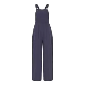 Image of Yumi Navy Linen Dunagrees - Blue