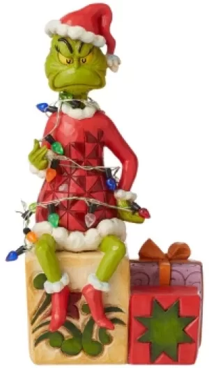 Image of The Grinch Grinch With String Of Lights N Collection Figures multicolor