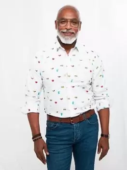 Image of Joe Browns Drinks On Me Shirt - White, Size L, Men