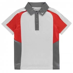 Image of Callaway Block Golf Polo Shirt Junior Boys - Bright White