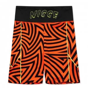 Image of Nicce Sierra Cycling Shorts Womens - Shocking Orange