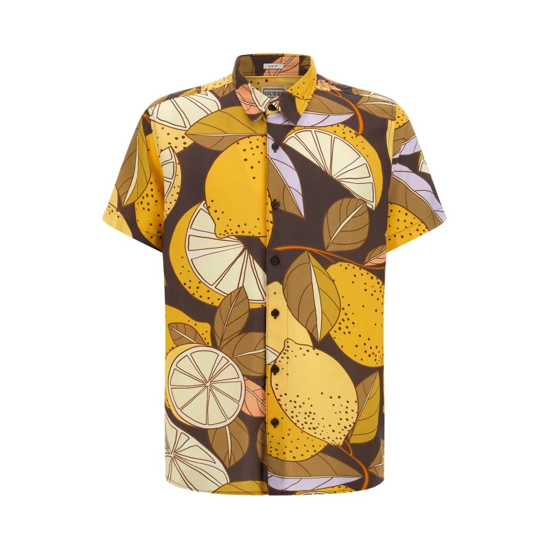 Image of Guess Viscose shirt Guess Eco Rayon Jaune Male M