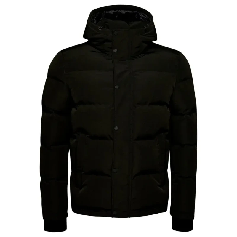 Image of Superdry Everest Short Hooded Puffer Jacket Jet Black XXL