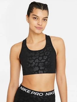 Image of Nike Pro Medium Support Bra - Black/Leopard, Black/Leopard, Size S, Women