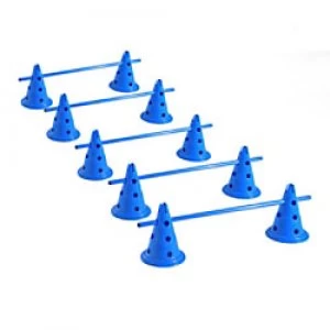 Image of PawHut Dog Agility Set 10x Conical Barrels, 5x Crossbars Blue
