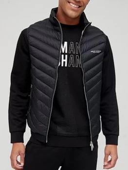 Image of Armani Exchange Padded Down Fill Gilet Black Size M Men