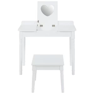 Image of Premier Housewares Childrens Dressing Table & Chair - White
