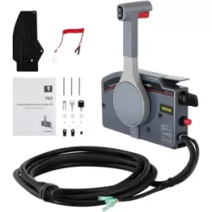 Image of VEVOR Boat Throttle Control Remote Control Box Boat Throttle Control Outboard Boat Marine Outboard Remote Control Box with Emergency Cord & Clip Outbo