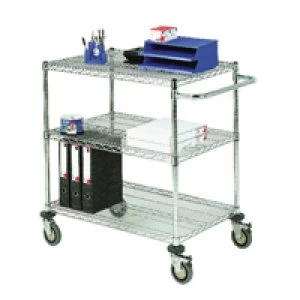 Image of Slingsby 3-Tier Chrome Mobile Trolley 373002