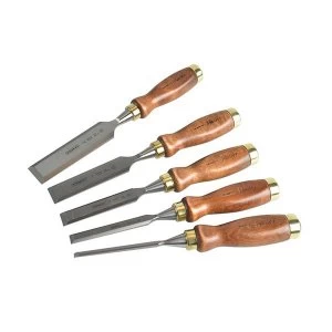 Image of Stanley Tools Bailey Chisel Set in Leather Pouch, 5 Piece