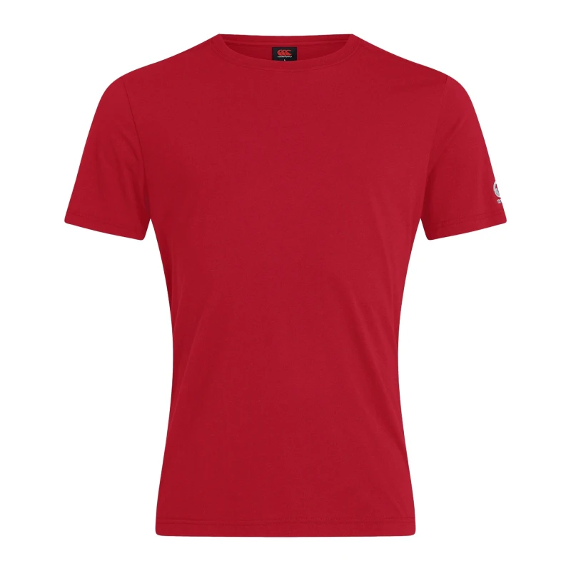 Image of Canterbury Canterbury Men Club Plain T-Shirt in Red Size: X-Small Red XS Male 5063806452911