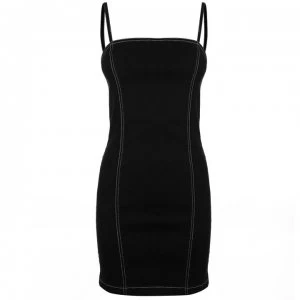 Image of Noisy May Martie Dress - Black Denim