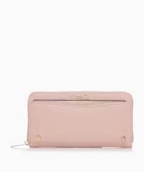 Image of Dune Kartie' Zip Around Removable Card Slot Purse - light pink