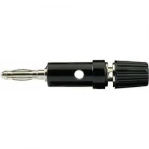 Image of Banana plug Adapter straight Pin diameter 4mm Black SCI