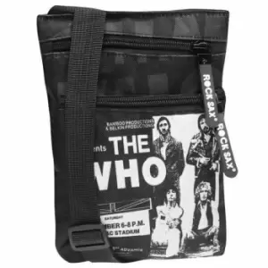 Image of Rock Sax Presents The Who Crossbody Bag (One Size) (Black/White)