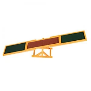 Image of PawHut Pet Seesaw Natural, Brown, Green 300 mm x 1800 mm x 300 mm