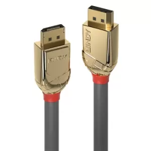 Image of Lindy 0.5m DisplayPort 1.4 Cable, Gold Line