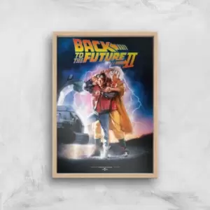 Image of Back To The Future Part 2 Giclee Art Print - A3 - Wooden Frame