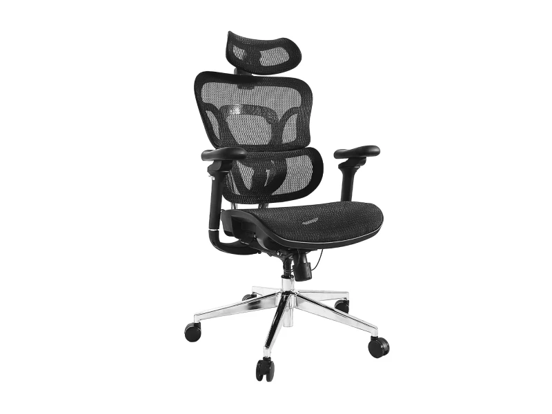 Image of Equip Ergonomic Premium Office Chair with Headrest and Armrests. Black