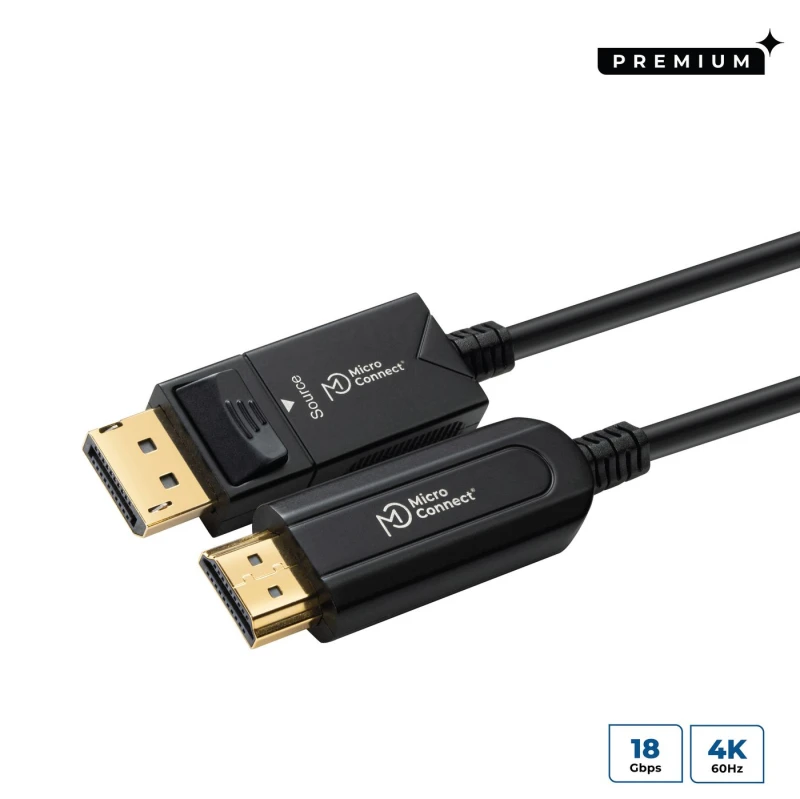 Image of Microconnect DP-MMG-2500V1.4OP DisplayPort cable 25 m Black