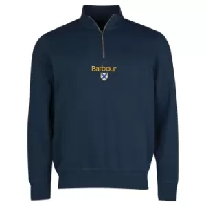 Image of Barbour Mens Trinity Half Zip Navy Medium