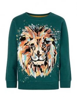 Image of Monsoon Boys Lion Sweatshirt - Green