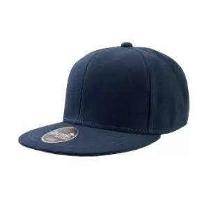 Image of Atlantis Children/Kids Flat Visor 6 Panel Snap Back Cap (Pack of 2) (One Size) (Navy)