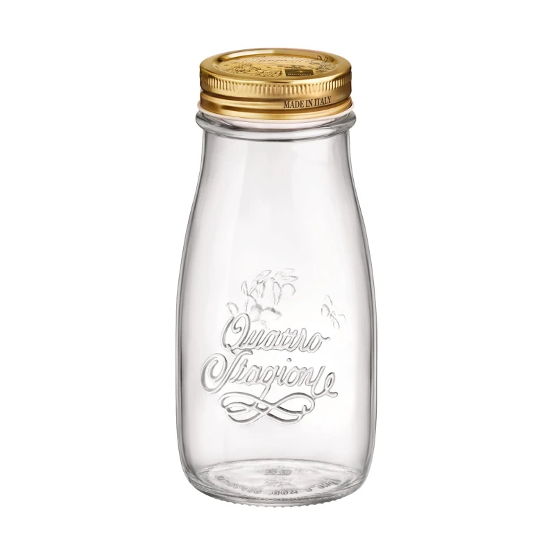Image of Bormioli Rocco Quattro Stagioni Glass Bottle with Screw Top Lid - 400ml Clear unisex