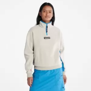 Image of Timberland Polartec Funnel-neck Fleece For Her In Beige Light Grey, Size S
