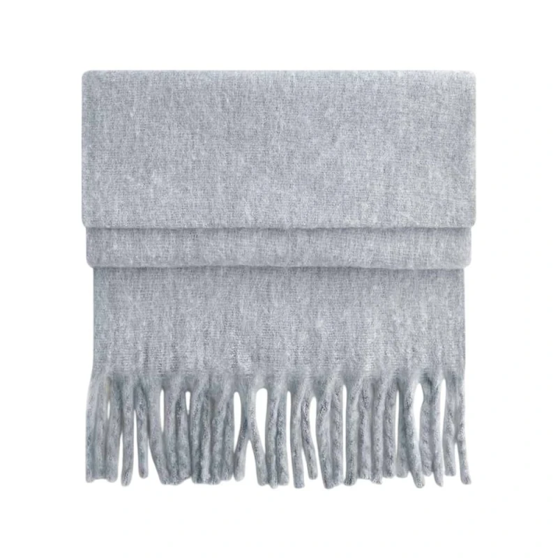 Image of Beechfield Womens Fluffy Scarf in Grey Grey Female One Size