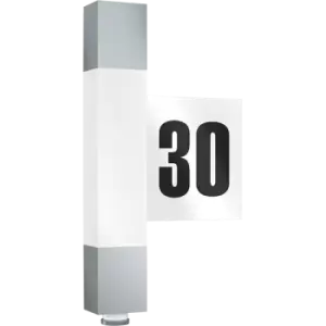 Image of Steinel L 630 8.2W - Door Number Integrated LED Outdoor Wall Light Silver Cool White - 20385