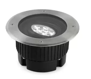 Image of Gea Power LED 9 Light Round Recessed Floor Light Stainless Steel Aisi 316 IP67