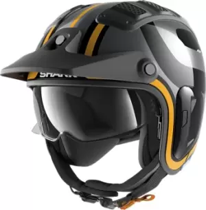 Image of Shark X-Drak 2 Thrust R Jet Helmet, black-yellow, Size S, black-yellow, Size S