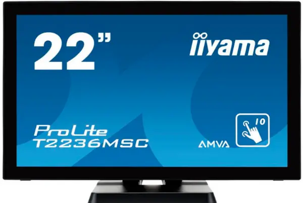 Image of iiyama ProLite 21.5" T2236MSC-B2 Full HD LED Touch Screen Monitor