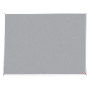 Image of 5 Star Office 1800 Felt Noticeboard with Fixings and Aluminium Trim Grey