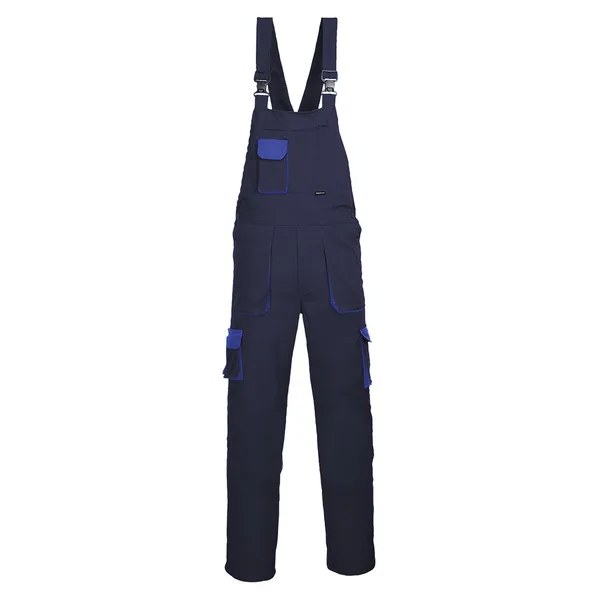 Image of Portwest Texo Contrast Bib and Brace TX12NATM Colour: Navy