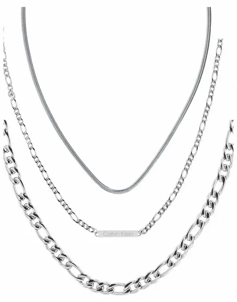 Image of Calvin Klein 35700002 Set of Three Chain Necklaces Stainless Jewellery
