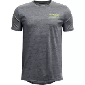 Image of Under Armour Vented Graphic Short Sleeve T Shirt Juniors - Grey