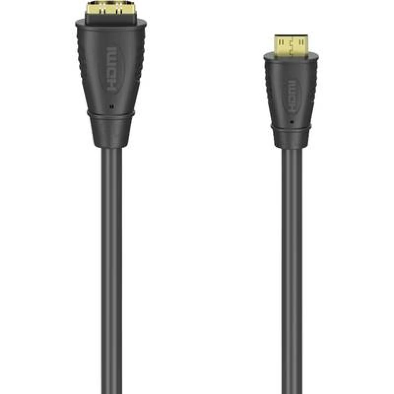 Image of Hama Hama 00205167 HDMI Adapter cable [1x HDMI socket - 1x Mini HDMI plug] Black 10cm 00205167