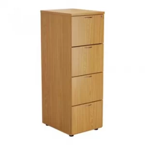 Image of First Four Drawer Filing Cabinet Nova Oak TES4FCNO