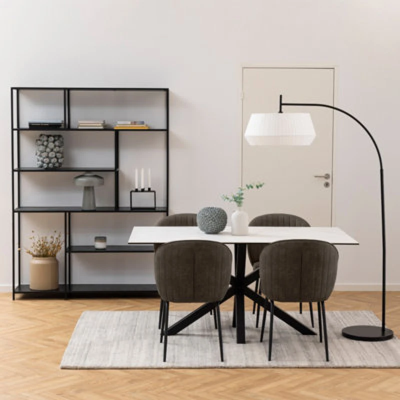 Image of Furniture To Go Heaven Dining Table In Ceramic White (L) 160Cm Seats Up To 6