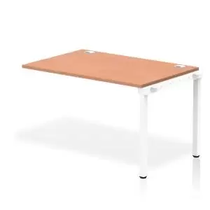 Image of Impulse Bench Single Row Ext Kit 1200 White Frame Office Bench Desk