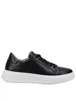 Image of Hush Puppies HUSH PUPPIES CAMILLE LACE CUPSOLE TRAINER - BLACK, Black, Size 8, Women
