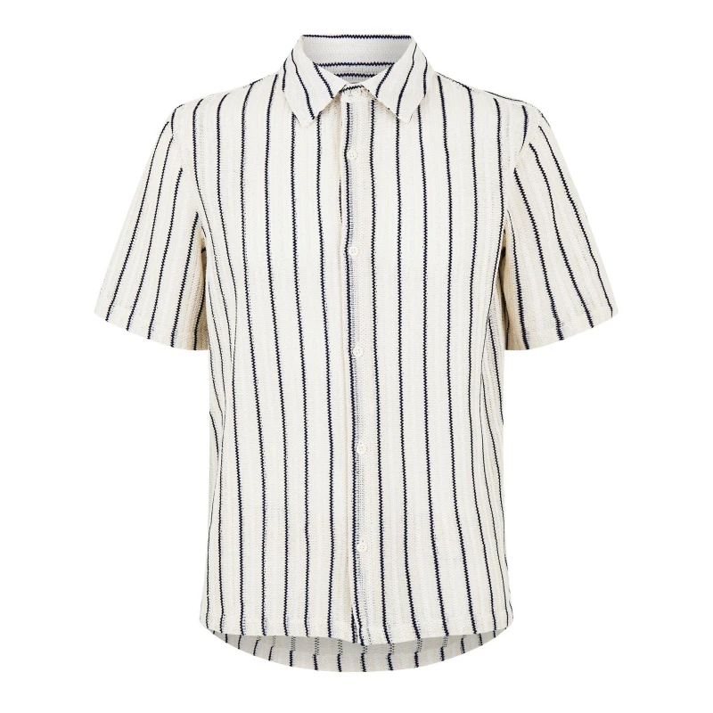 Image of Jack Wills Mens Short-Sleeve Plain Shirt Bone White male S