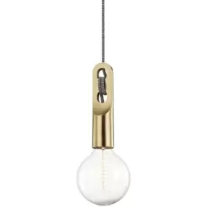 Image of Angela 1 Light Large Pendant Brass