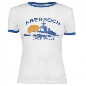 Image of Jack Wills Trinkey Abersoch T Shirt - White