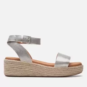 Image of Clarks Womens Kimmei Ivy Leather Flatform Sandals - UK 4
