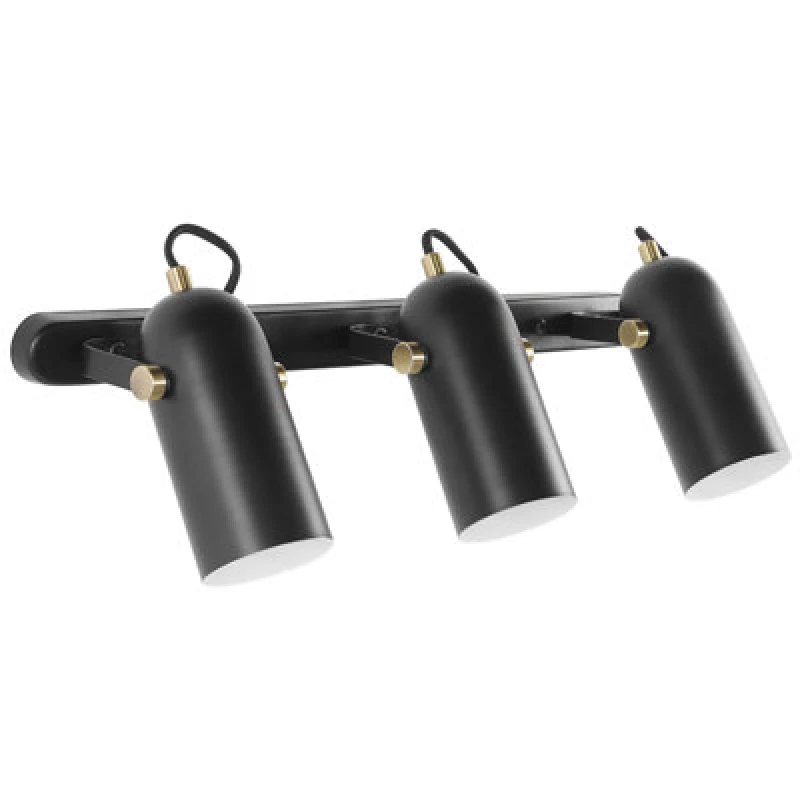 Image of Beliani 3 Light Spotlight Tyria Adjustable Metal Black